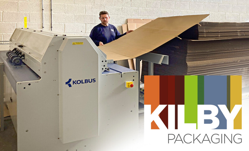 ​A Kolbus Autobox AB300 short-run corrugated boxmaking machine for Kilby Packaging